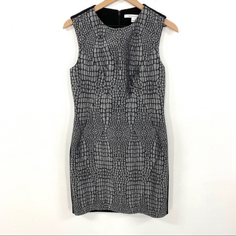 DVF Silver Alligator Jacquard + Black Dress - Picture 2 of 9
